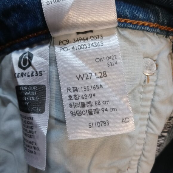 LEVI'S wedgie straight jeans in jive sound (sz27) - Picture 12 of 14